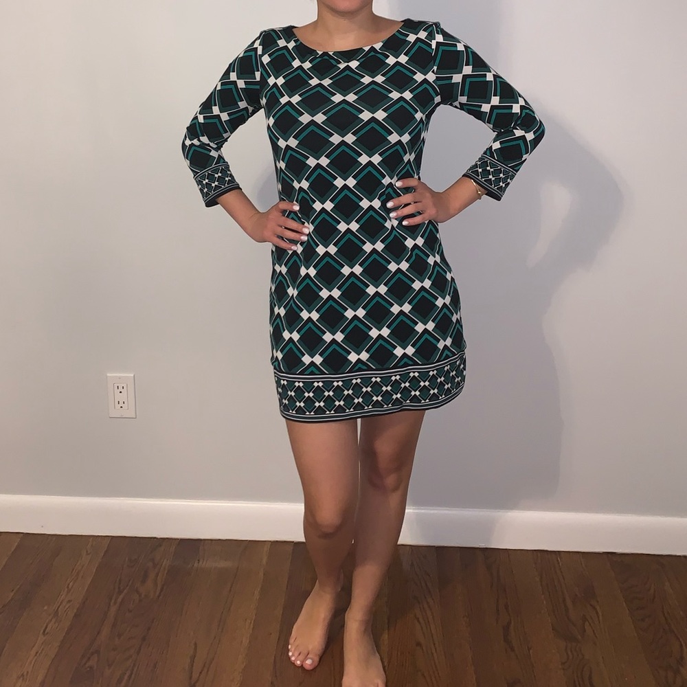 White House Black Market XXS Geo Tunic Dress